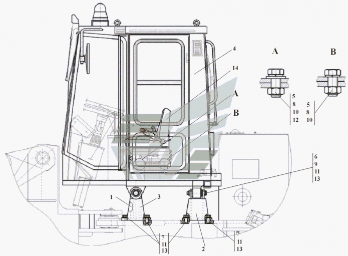 Установка кабины 361(1)