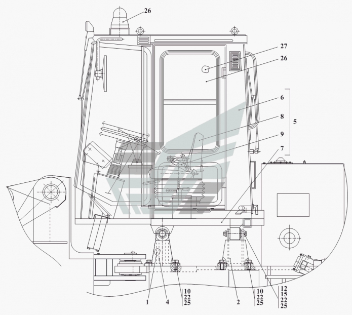 Установка кабины 371a(1)