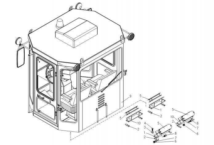 Установка кабины 