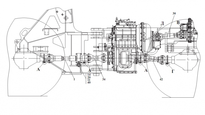Установка карданных валов 332В, В4,С4-02(1)