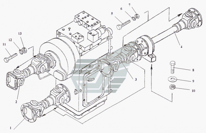 Установка карданных валов 351(1)