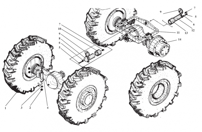 Установка мостов и колес 333А(1)
