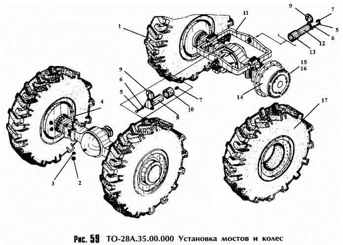 Установка мостов и колес 342с(1)