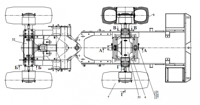 Установка мостов и колес 371(1)
