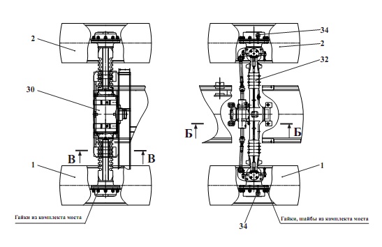 Установка мостов и колес 527(1)