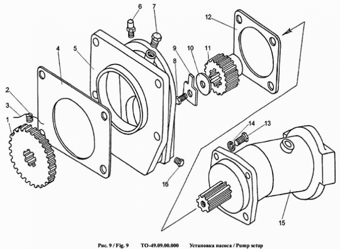 Установка насоса 702b (ТО-49-40)