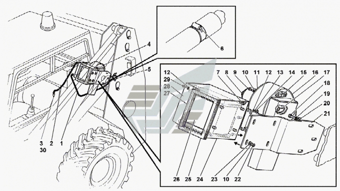 Установка отопителя 208b(1)
