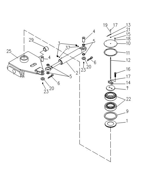 Установка переднего вальца 6622(2)