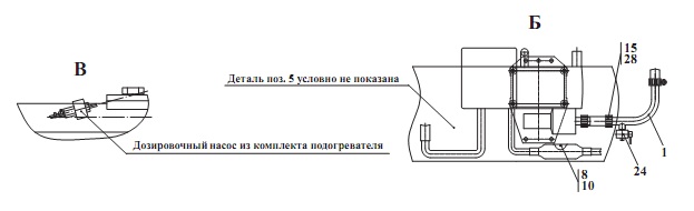 Установка подогревателя 371(3)