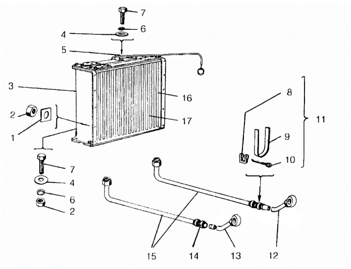 Установка радиатора 342(1)