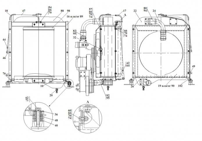 Установка радиаторов 342В, В4, В4-01, С4, С4-01, Р(10)