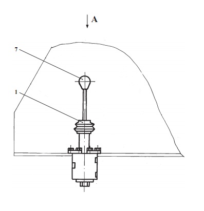 Установка тормозного крана с ручным управлением 527(1)
