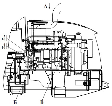 Установка трубопроводов отопителя 320(3)