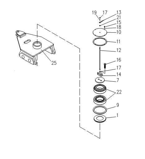Установка заднего вальца 6622(1)