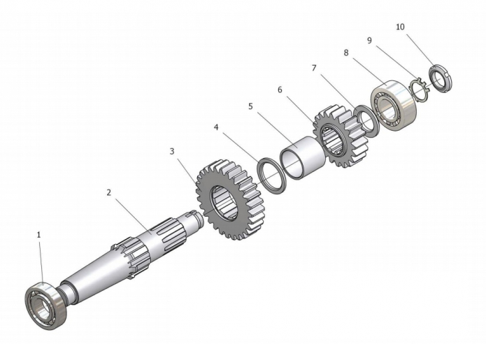Вал реверса 332В, В4,С4-02(1)