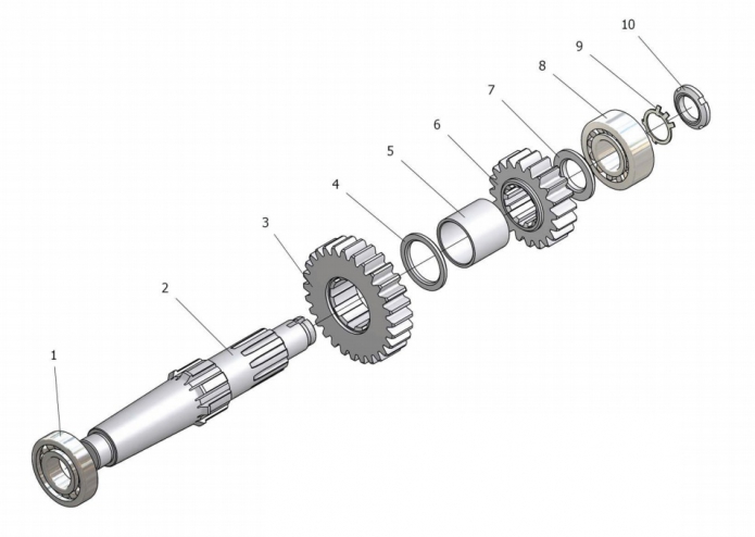 Вал реверса 342В, В4, В4-01, С4, С4-01, Р(1)