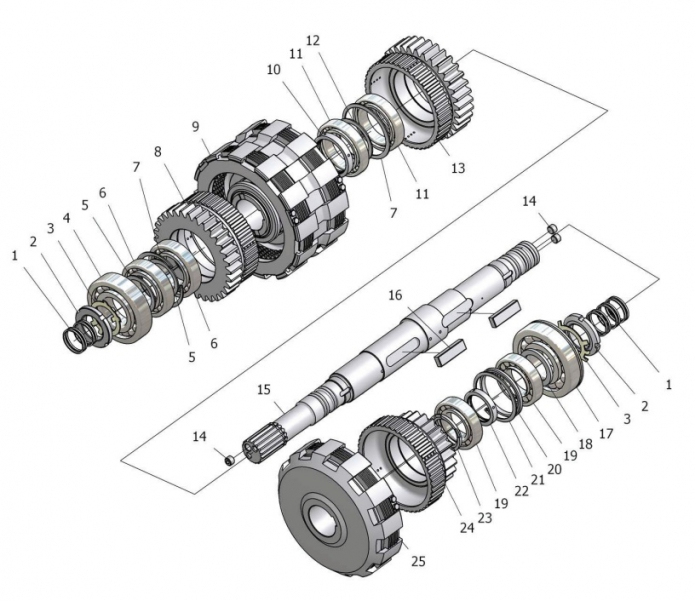 Вал турбинный 342В, В4, В4-01, С4, С4-01, Р(1)