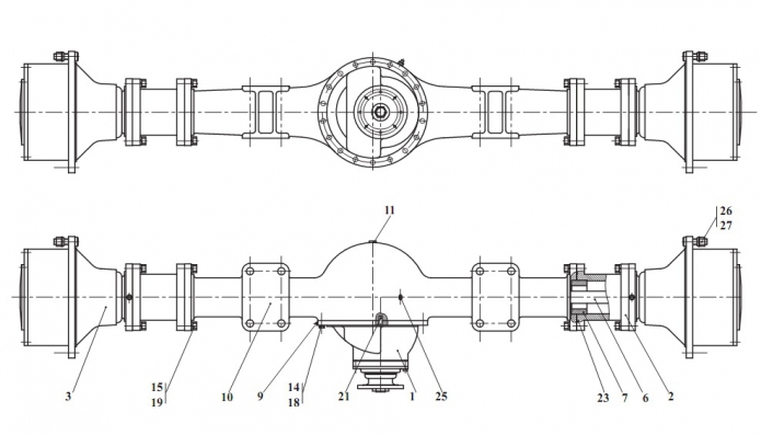 Ведущий мост 342В, В4, В4-01, С4, С4-01, Р(2)