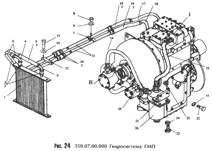 Гидросистема ГМП 352 (ТО-18Б)