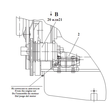 Установка компрессора 342В, В4, В4-01, С4, С4-01, Р(2)
