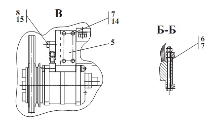 Установка компрессора 342В, В4, В4-01, С4, С4-01, Р(3)