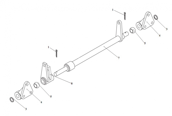 Запчасти для Амкодор 332В, 332В4, 332С4-02 в узле "Вал" в разрезе схемы ...
