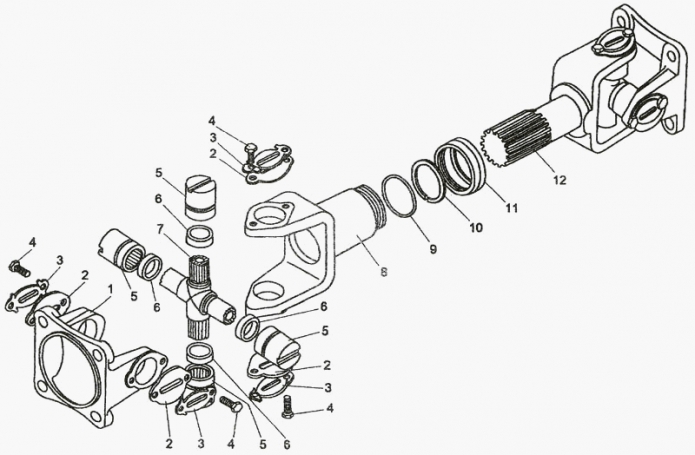 Запчасти для Амкодор 327 (ТО-18Д) в узле "Вал карданный 375-2202010-01 ...