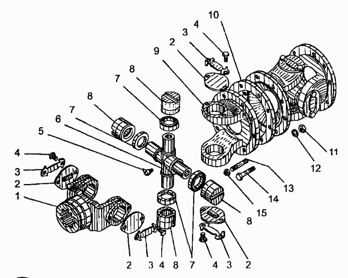 Запчасти для Амкодор 333 (ТО-18Б) (2004 г.) в узле "Вал карданный" в ...