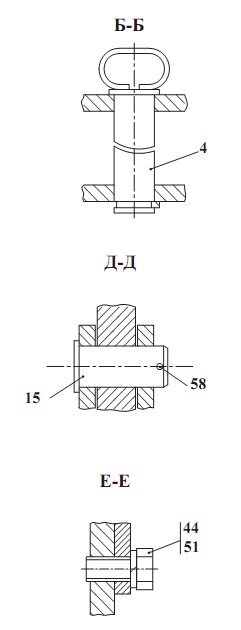 Шарнирный узел соединения передней и задней рамы 342В, В4, В4-01, С4, С4-01, Р(3)